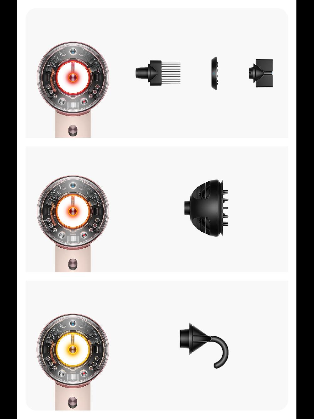 seraphine Dyson Pink Supersonic Nural Straight to Wavy Hair Dryer