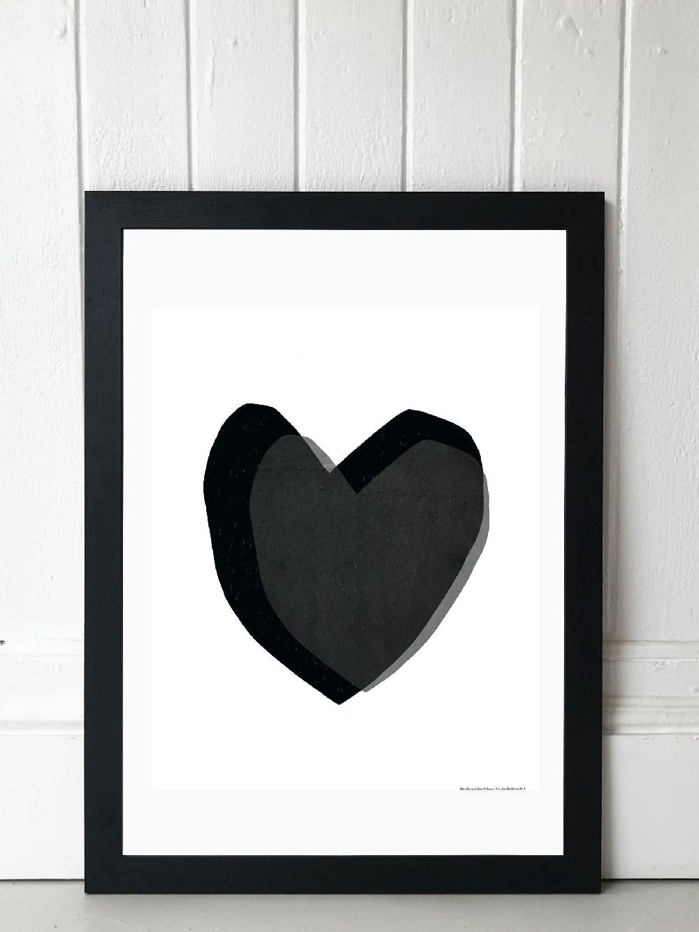 seraphine East End Prints Black Black Heart Framed Print