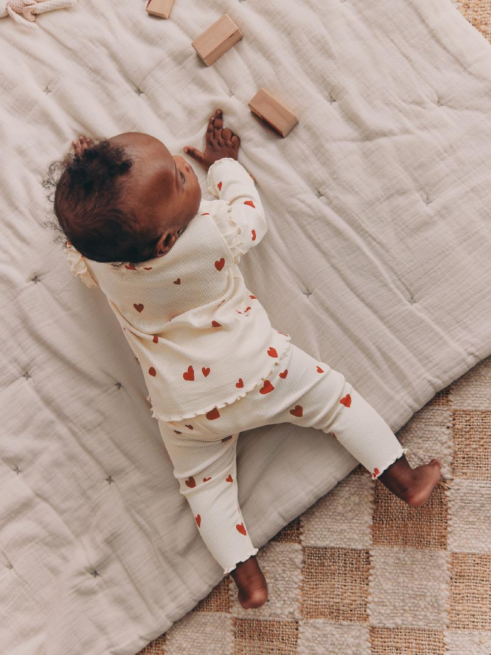 seraphine Ecru Hearts Baby Top and Leggings Set 2 Piece (0mths-2yrs)