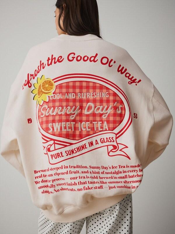 Seraphine Ecru Sunny Ice Tea Graphic Long Sleeve Sweat Top