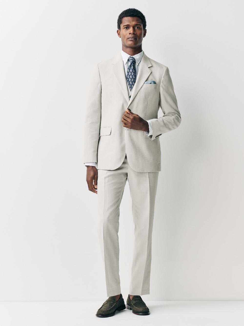 seraphine Ecru Tailored Fit Linen Blend Texture Suit Jacket seraphine Ecru Tailored Fit Linen Blend Texture Suit Jacket