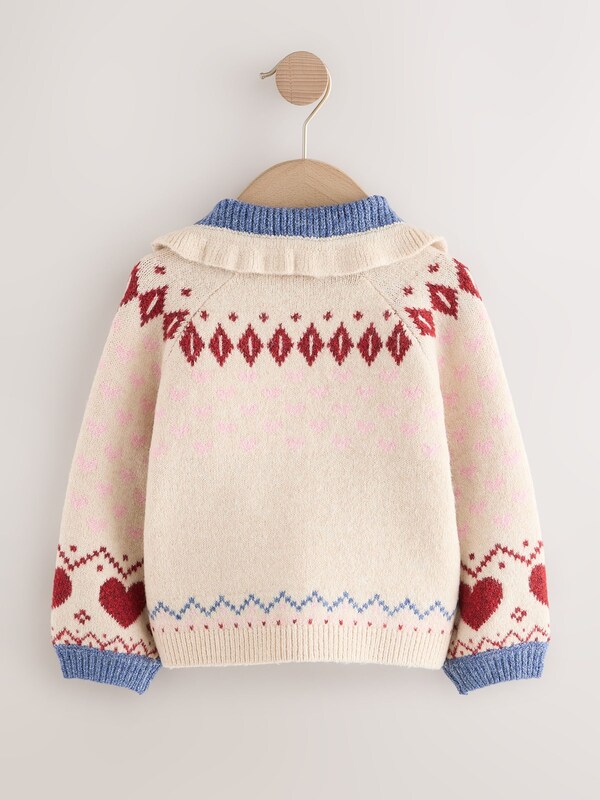 Seraphine Ecru Teddy Bear Collar Cardigan (3mths-7yrs)