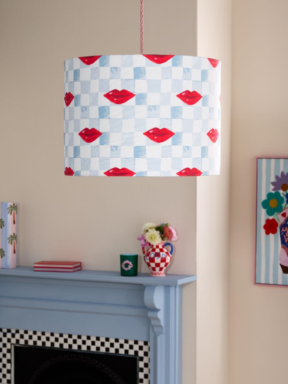 seraphine Eleanor Bowmer Blue/Cream Check Lips Easyfit Shade