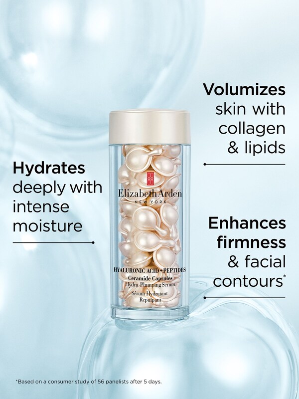 Seraphine Elizabeth Arden Hyaluronic Acid + Peptides Ceramide Capsules Hydra Plumping Serum 60 Piece 90 Capsules