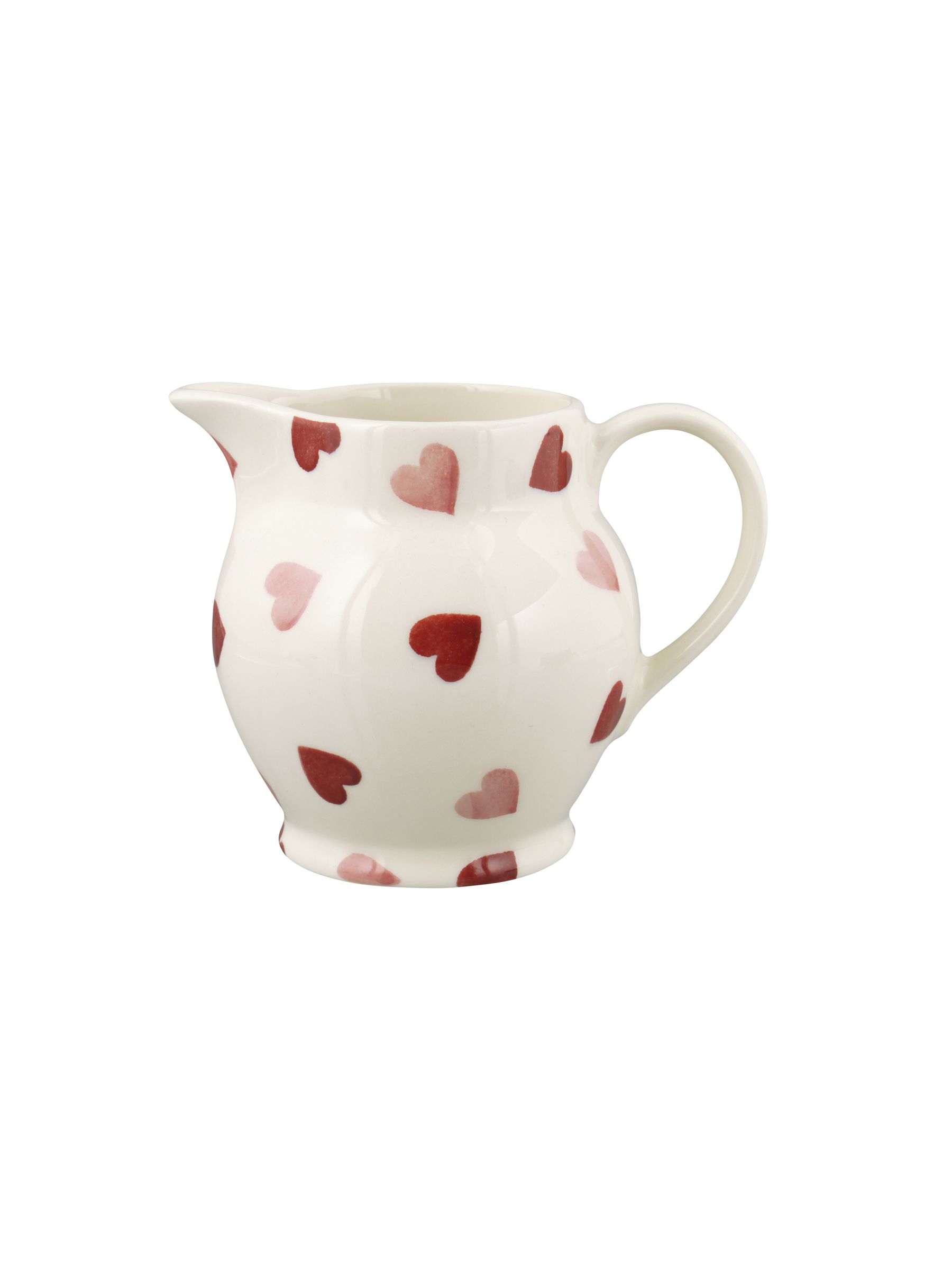 seraphine Emma Bridgewater Cream Pink Hearts 1/2 pint Jug