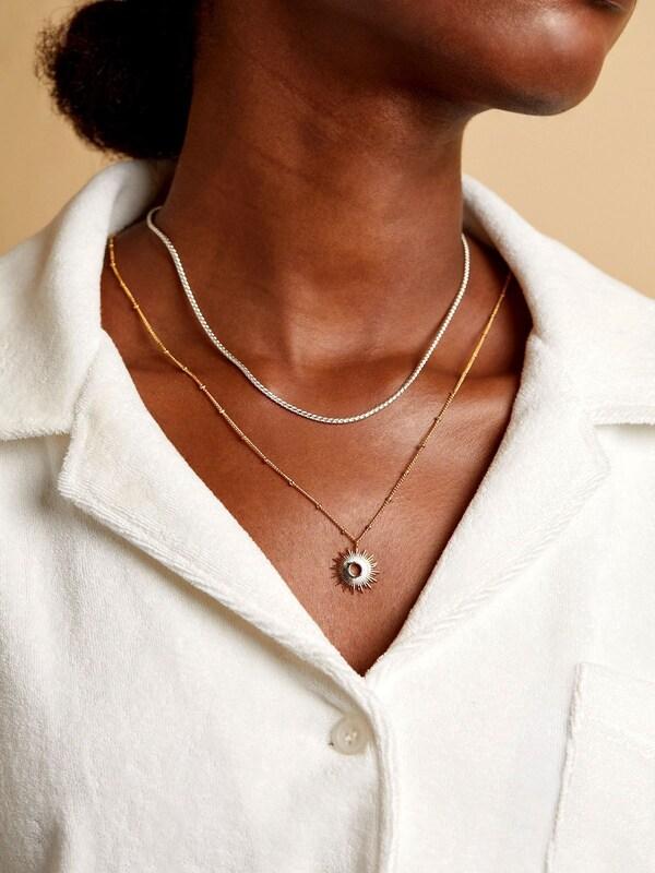 Seraphine Estella Bartlett Gold Tone Full Sunburst Necklace