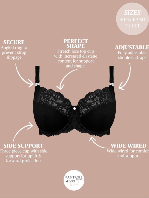 Seraphine Fantasie Black Side Support Reflect Underwired Bra