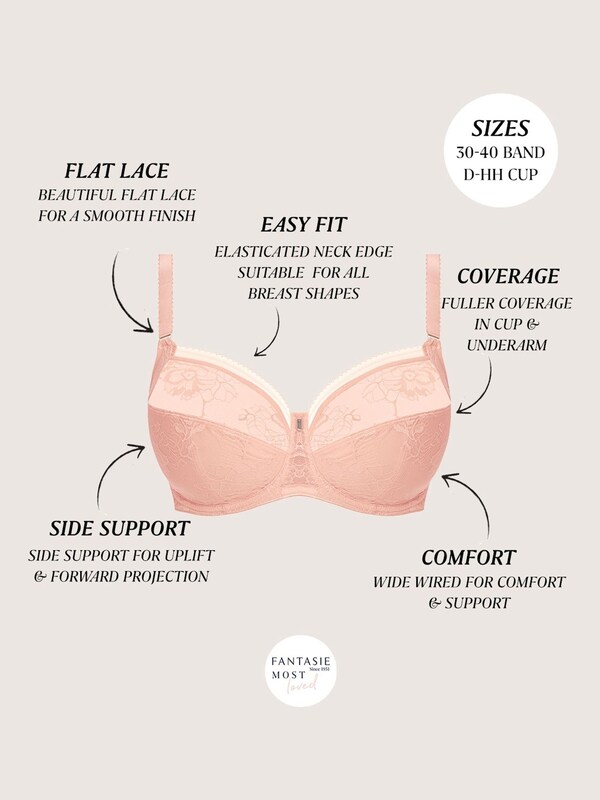 Seraphine Fantasie Pink Full Cup Non Padded Fusion Lace Underwire Bra