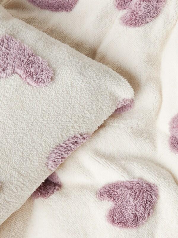 Seraphine Fleece Heart Duvet Cover And Pillowcase Set