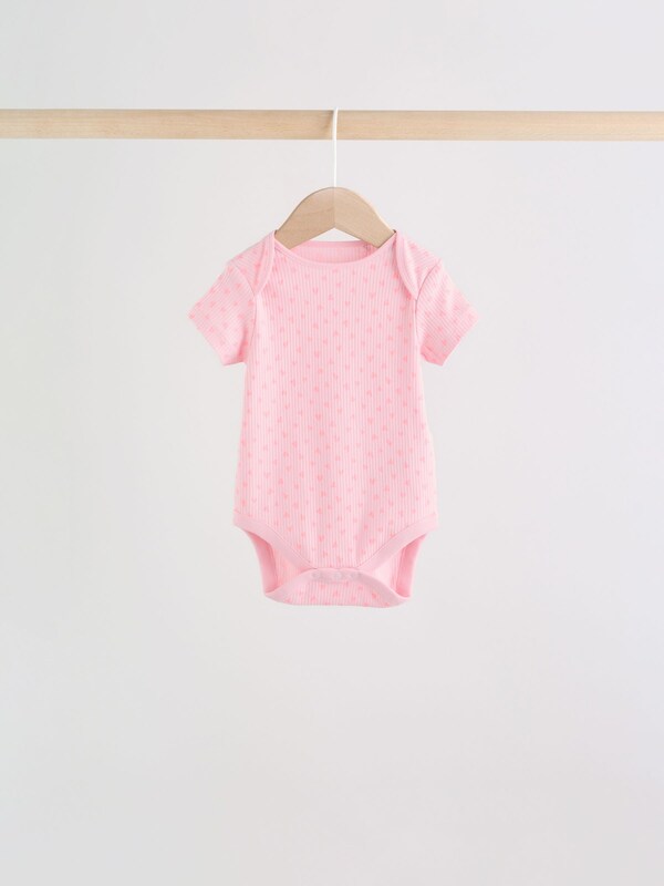 Seraphine Fluro Pink Baby Short Sleeve Bodysuits 5 Pack