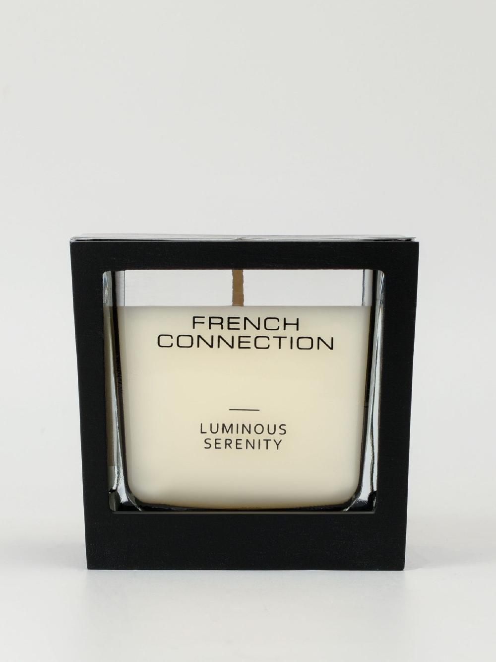 seraphine French Connection Black Wooden Surround Luminous Serenity Candle 200G