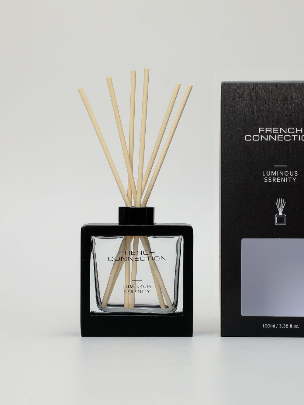 seraphine French Connection Black Wooden Surround Luminous Serenity Reed Diffuser 100ML