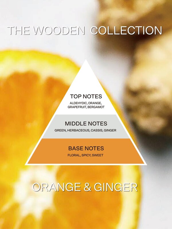 Seraphine French Connection Natural Wooden Surround Orange Ginger Reed Diffuser 100ML