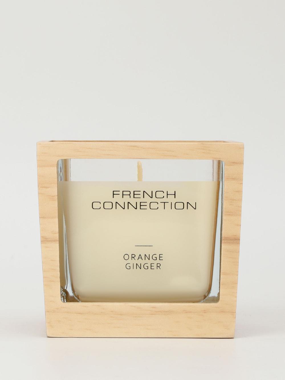 seraphine French Connection Natural Wooden Surround Orange Ginger Candle 200G