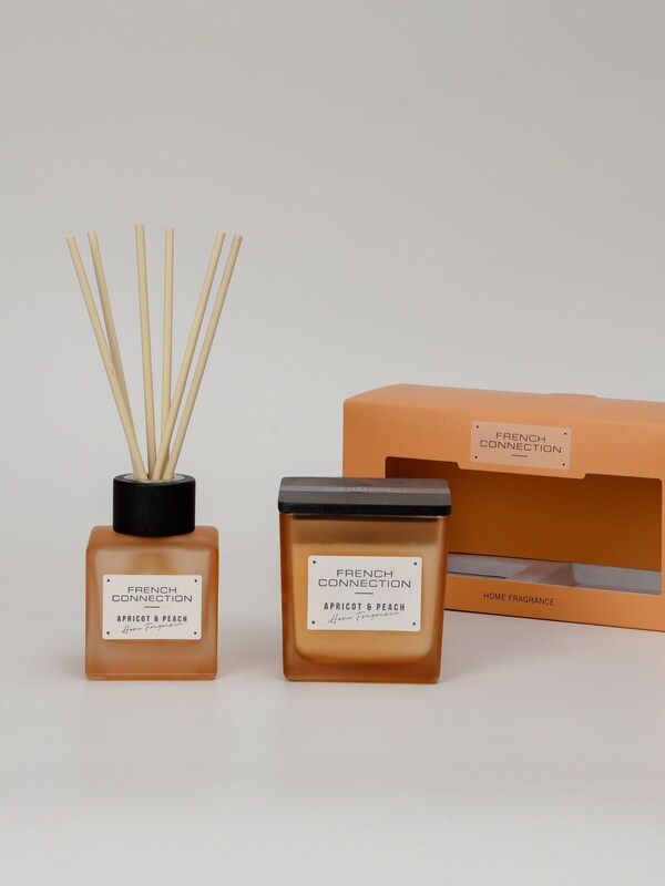 Seraphine French Connection Square Range Apricot Peach 200G Candle And 100ML Reed Diffuser Gift Set