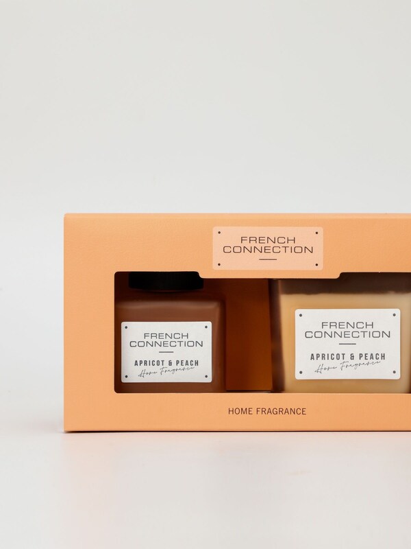 Seraphine French Connection Square Range Apricot Peach 200G Candle And 100ML Reed Diffuser Gift Set