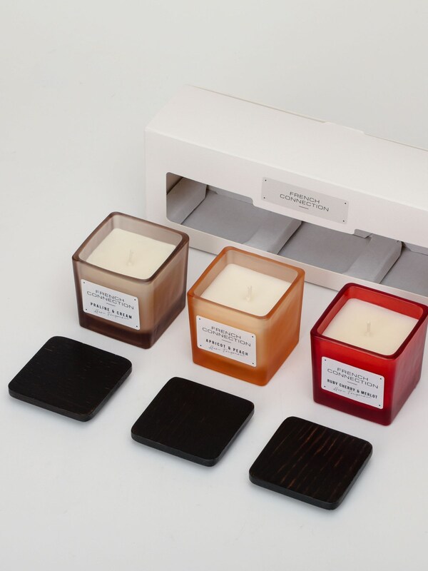 Seraphine French Connection Square Range Trio Of Candles Gift Set 3 X 50G