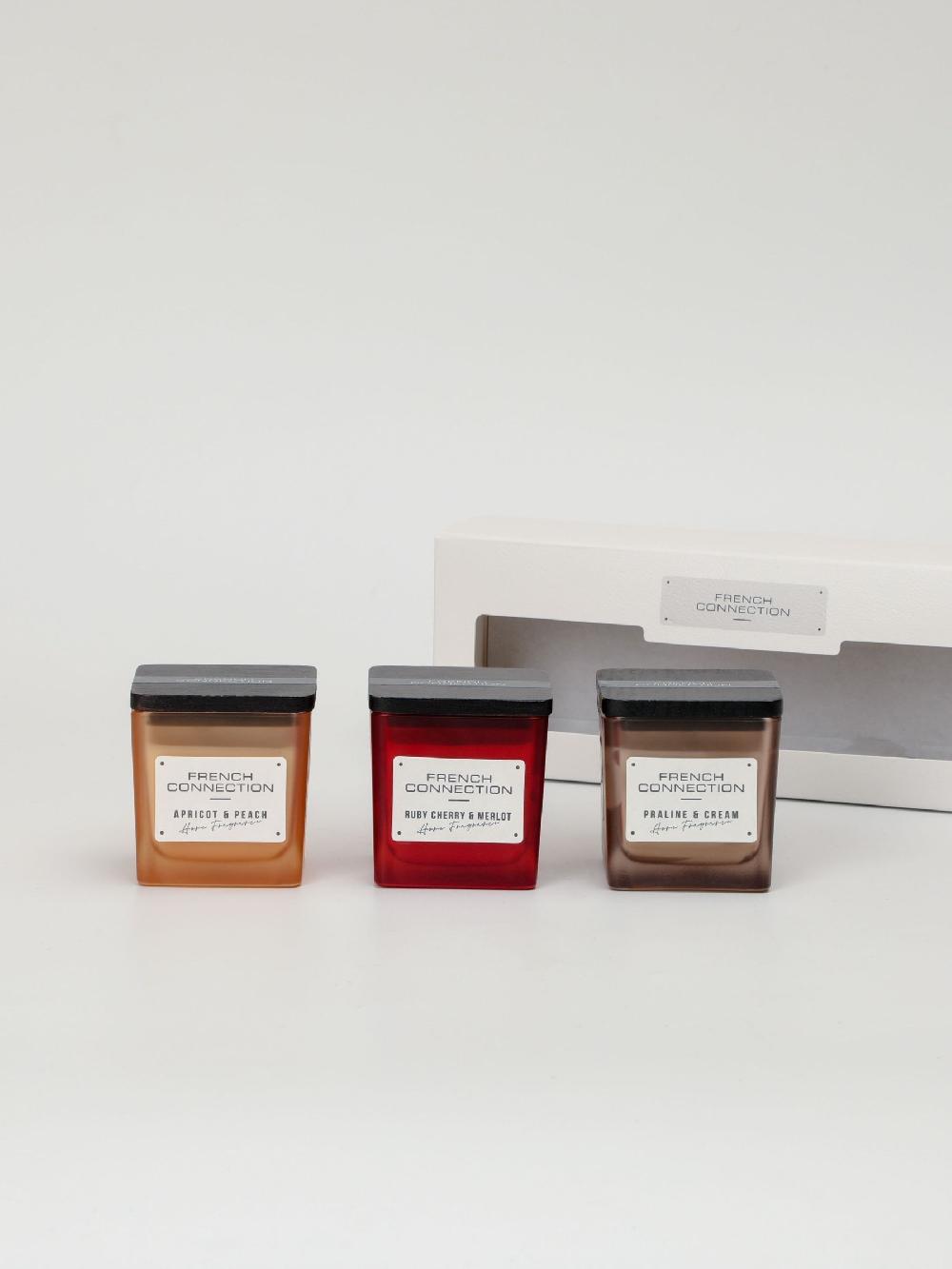seraphine French Connection Square Range Trio of Candles Gift Set 3 X 50G