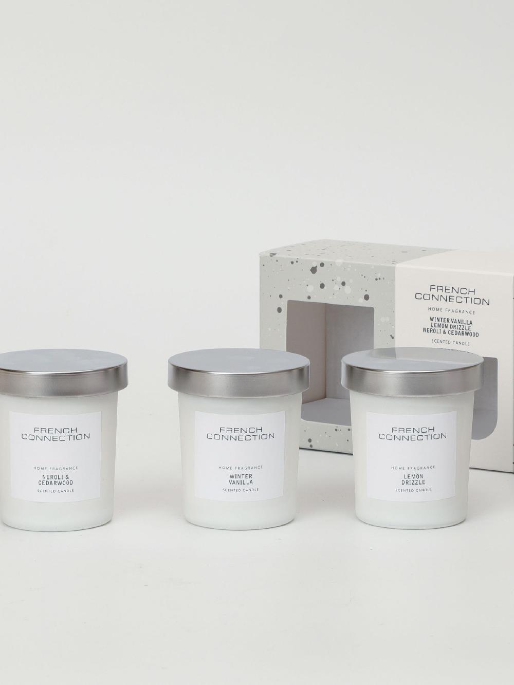 seraphine French Connection White Collection Trio of Candles Gift Set 3 X 64G