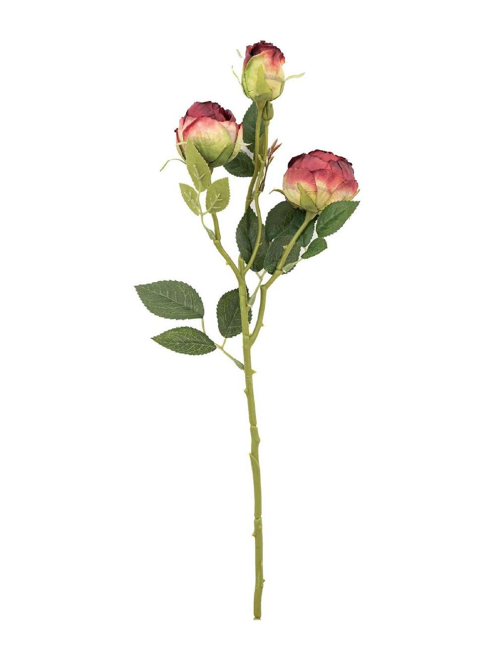 seraphine Gallery Home Red Artificial Vintage Roses (6 Stems)