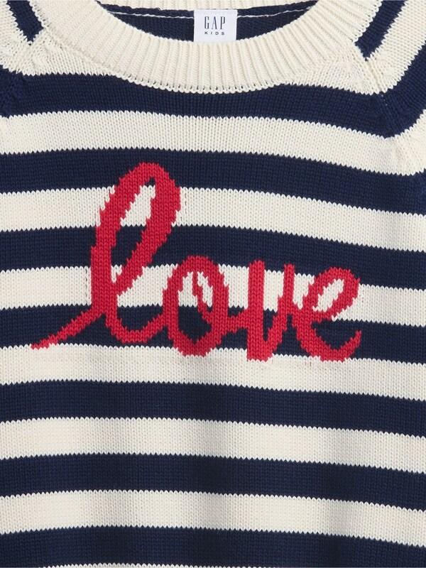 Seraphine Gap Black Stripe Relaxed Graphic Crew Neck Jumper (4-13yrs)