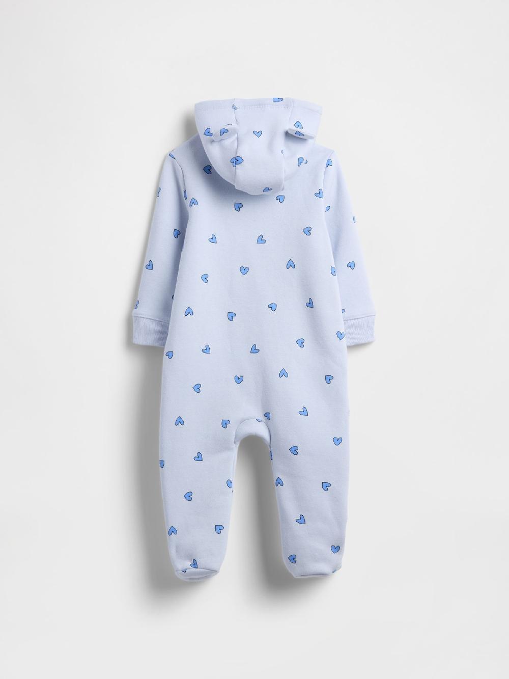 seraphine Gap Blue Heart Print Logo One-Piece Pramsuit (0-12mths)