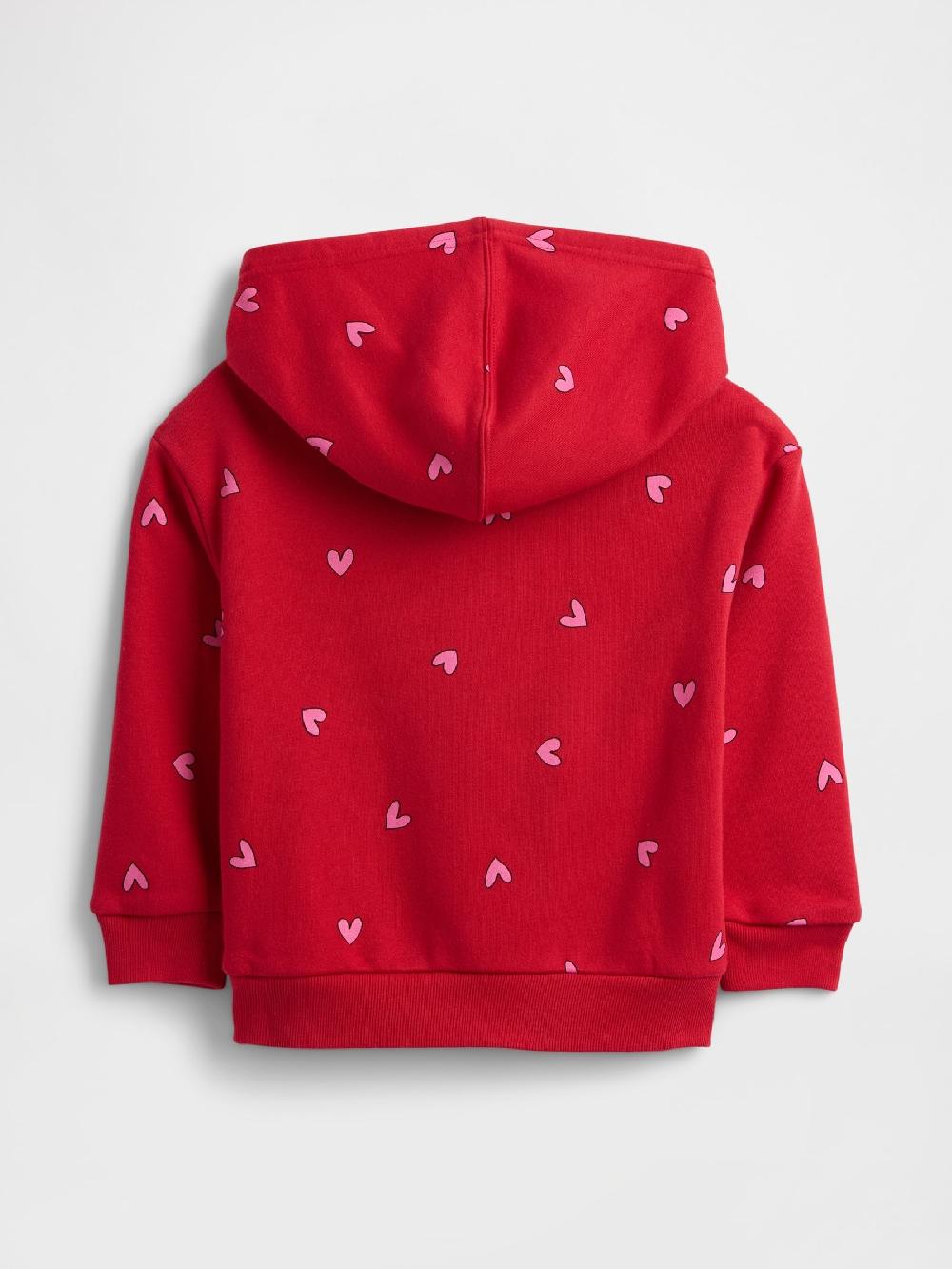 seraphine Gap Red Heart Print Logo Valentines Hoodie (6mths-5yrs)