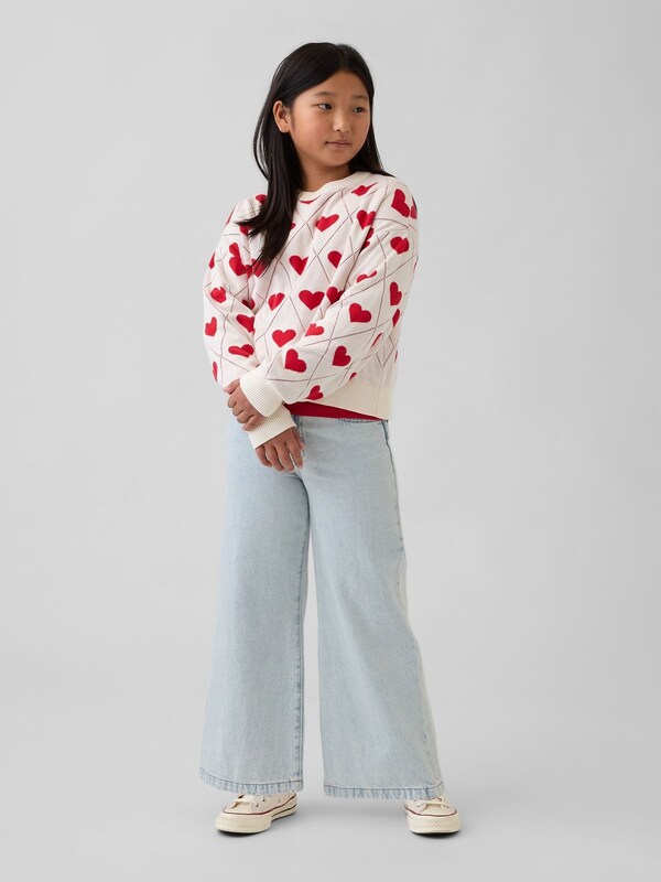 Seraphine Gap Red Heart Valentines Graphic Crew Neck Jumper (4-13yrs)