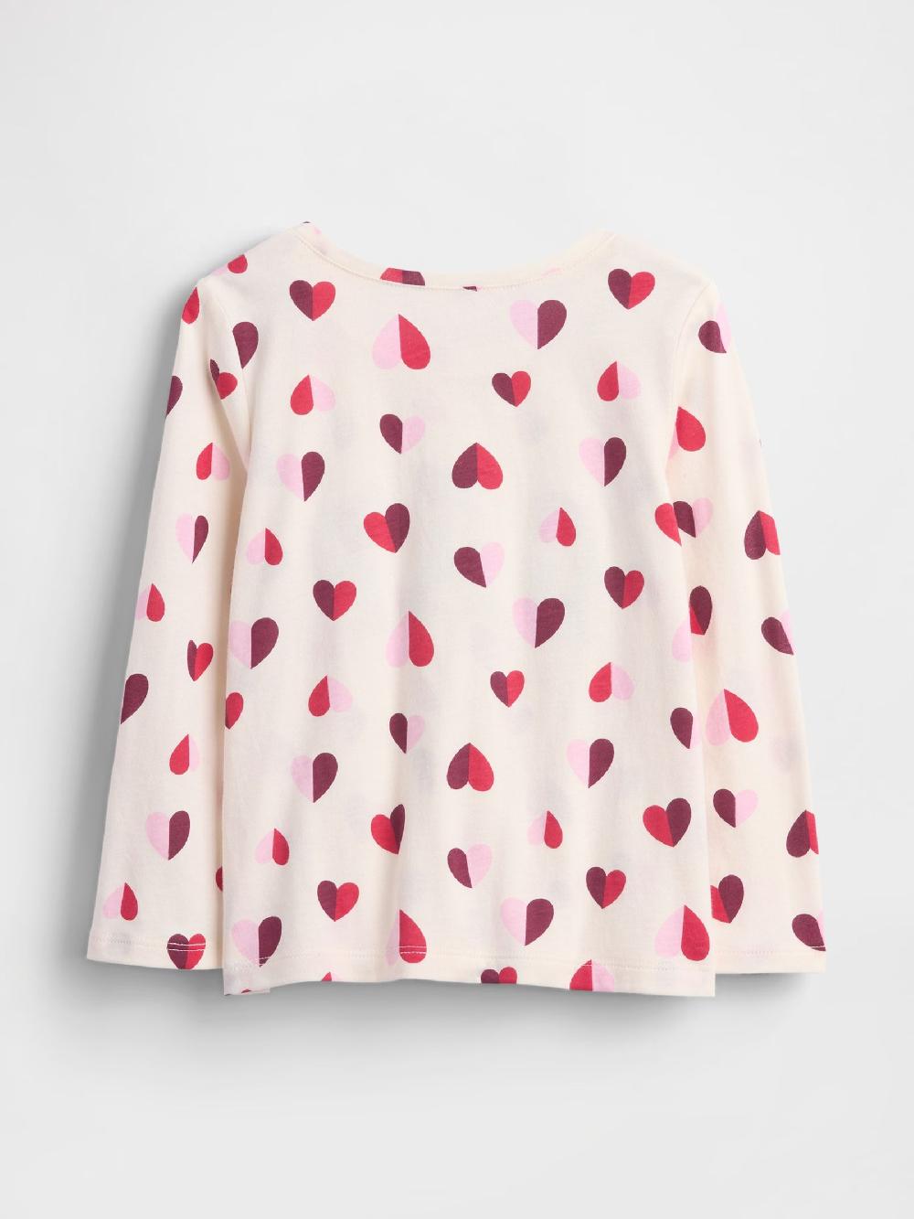 seraphine Gap White Heart Print Logo Valentines T-Shirt (6mths-5yrs)