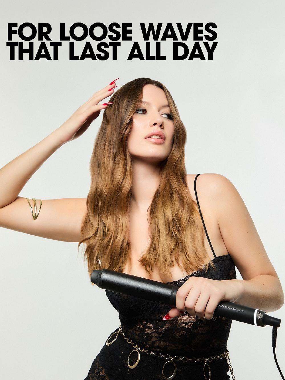 seraphine ghd Chronos Curve Max Wand 38mm Black Hair Curler