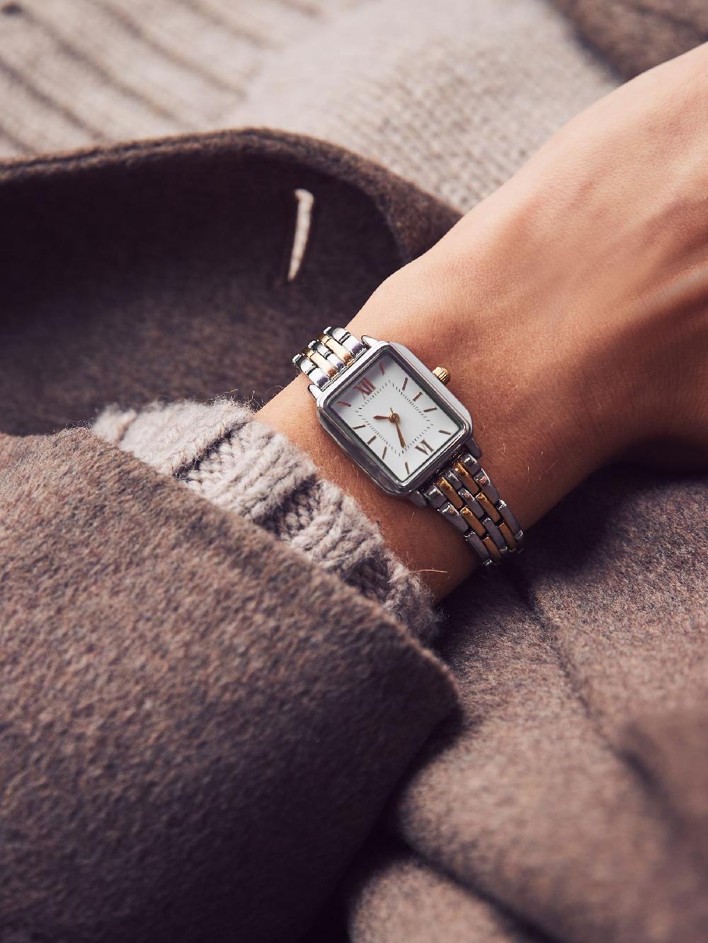 seraphine Gold/Silver Tone Mixed Metal Bracelet Watch