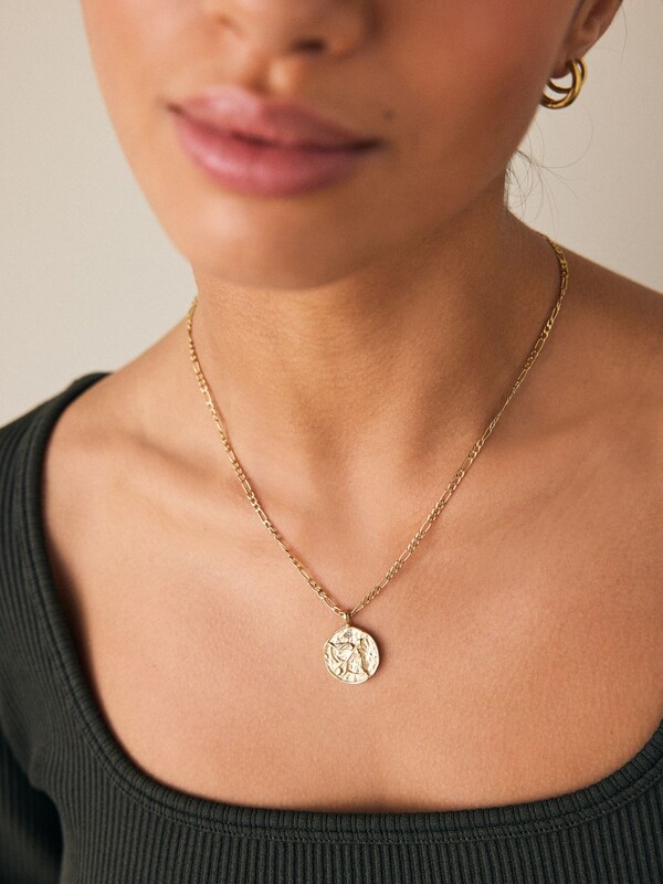 Seraphine Gold Tone Stainless Steel Zodiac Necklace