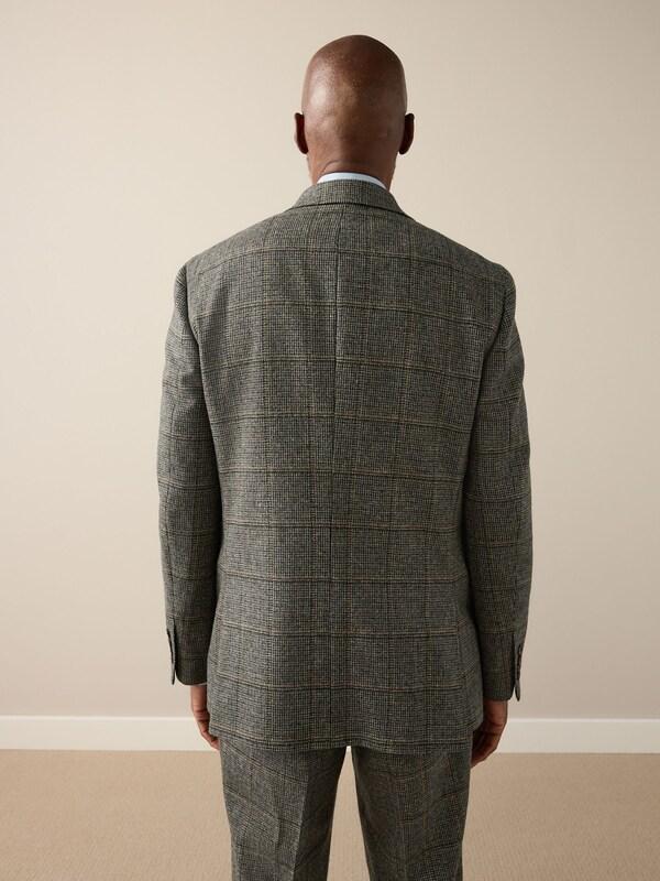 Seraphine Green Regular Fit Signature Abraham Moon 100% Wool Tweed Check Suit Jacket