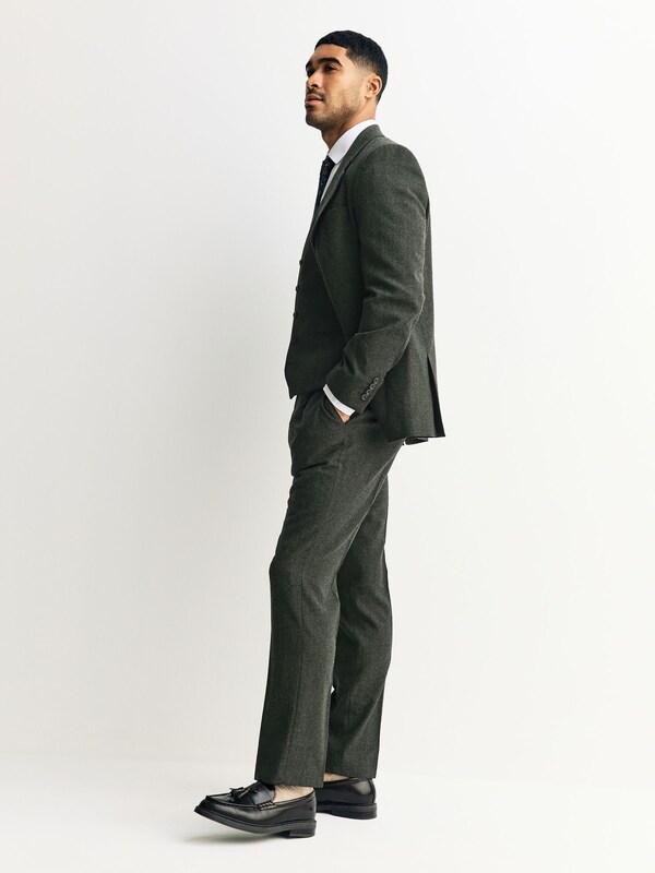 Seraphine Green Tailored Fit Merino Wool Blend Suit Jacket