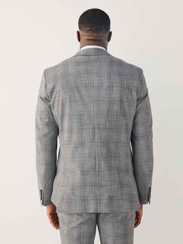 Seraphine Grey Check Muscle Fit Motionflex Stretch Suit Jacket