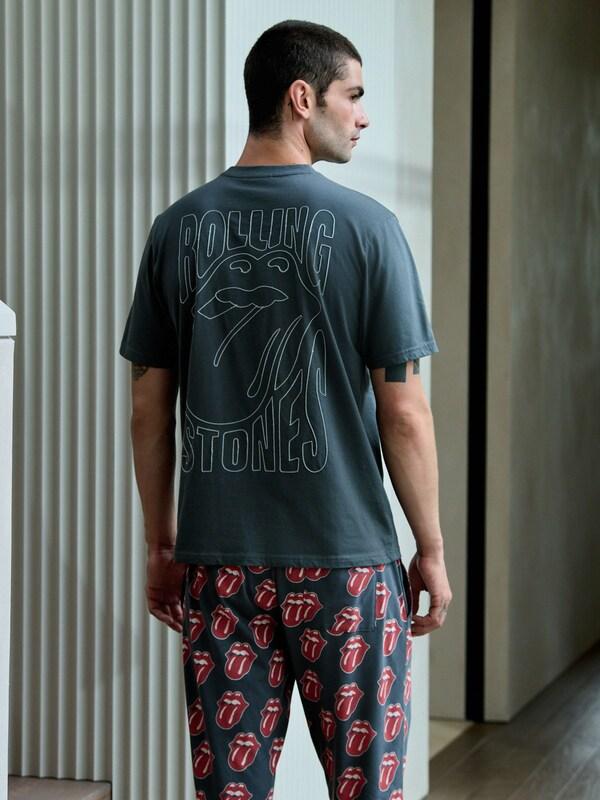 Seraphine Grey/Red The Rolling Stones Short Sleeve Pyjamas Set