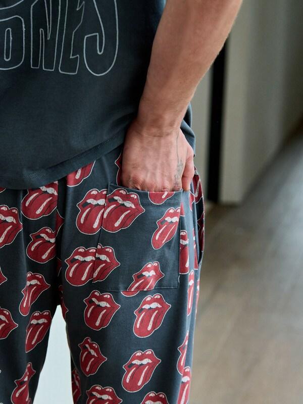 Seraphine Grey/Red The Rolling Stones Short Sleeve Pyjamas Set