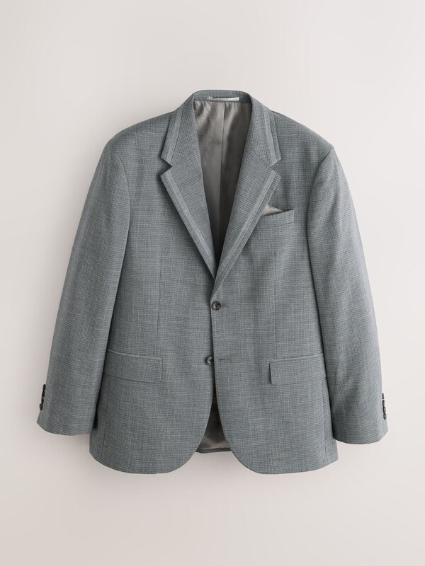 Seraphine Grey Regular Fit Contrast Fabric Detail Suit Jacket