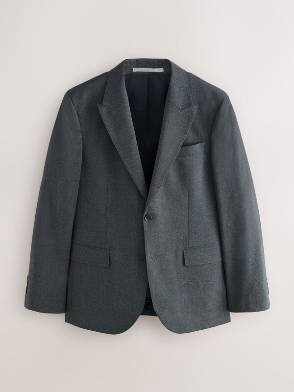 Seraphine Grey Regular Fit Texture Motionflex Stretch Suit Jacket