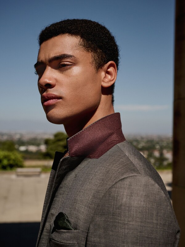 Seraphine Grey Slim Fit Signature Cerutti 100% Italian Wool Suit Jacket