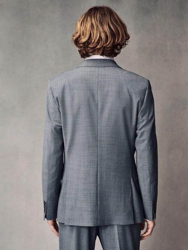 Seraphine Grey Slim Fit Wool Blend Motionflex Suit Jacket