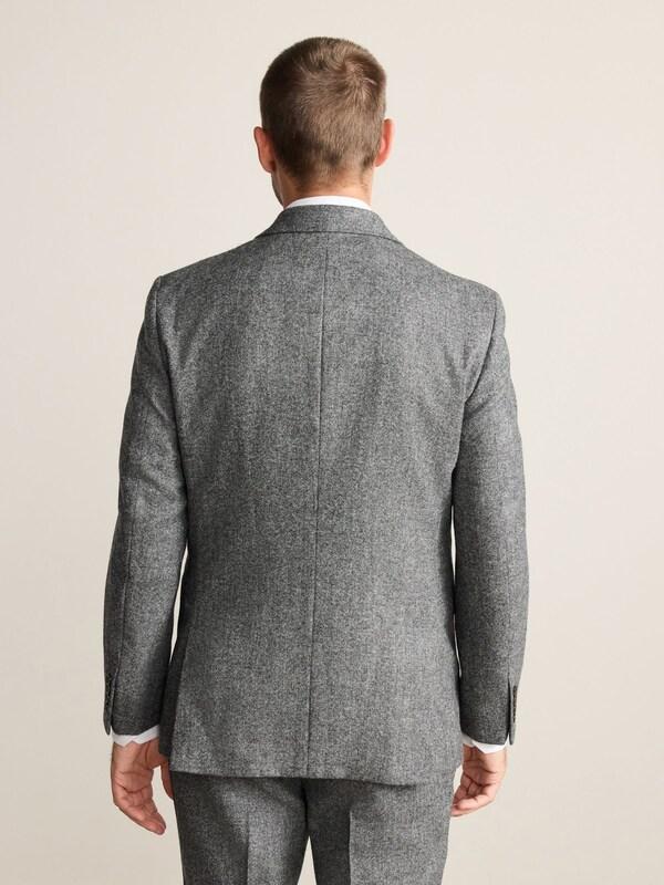 Seraphine Grey Tailored Fit Signature Abraham Moon 100% British Wool Donegal Suit Jacket