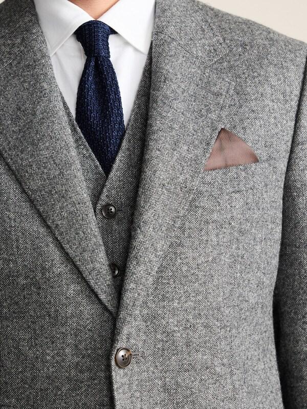 Seraphine Grey Tailored Fit Signature Abraham Moon 100% British Wool Donegal Suit Jacket