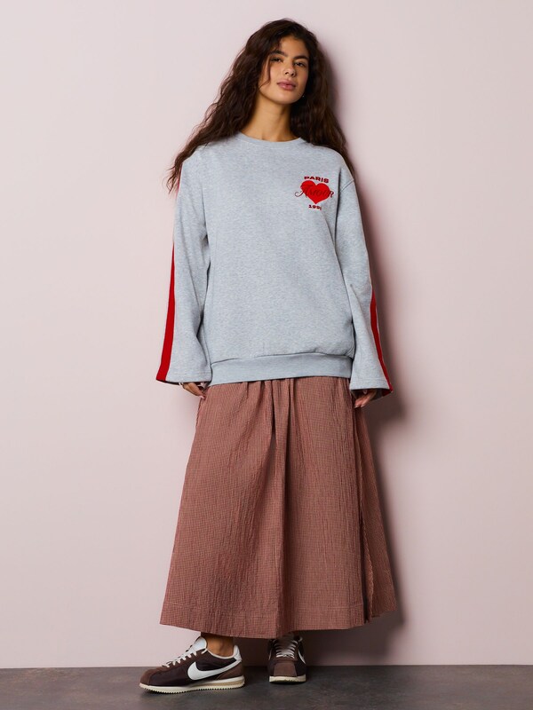 Seraphine Grey Valentines Paris Heart Graphic Sweatshirt