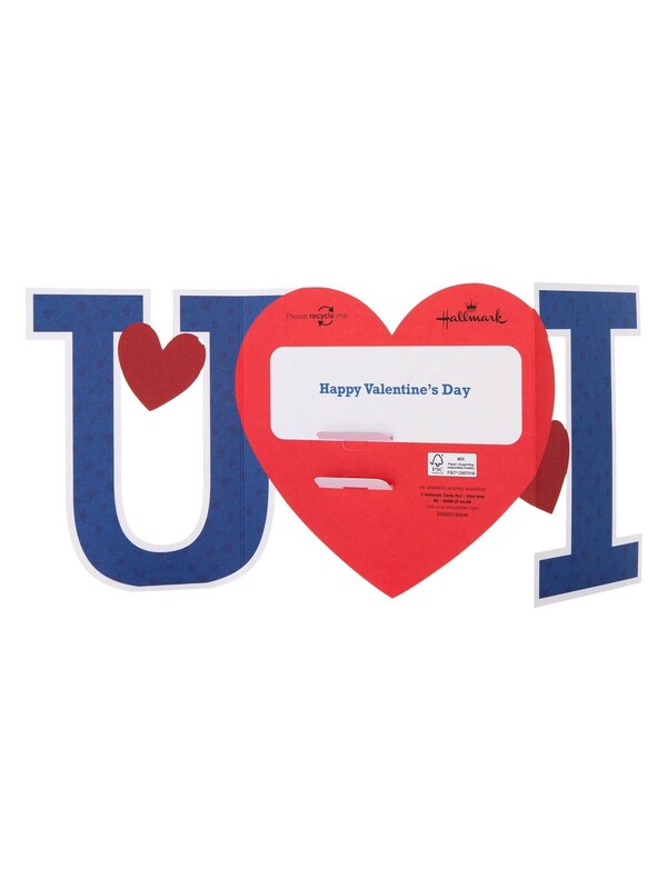 Seraphine Hallmark Blue Husband 3D Fold Out Banner Valentine's Card