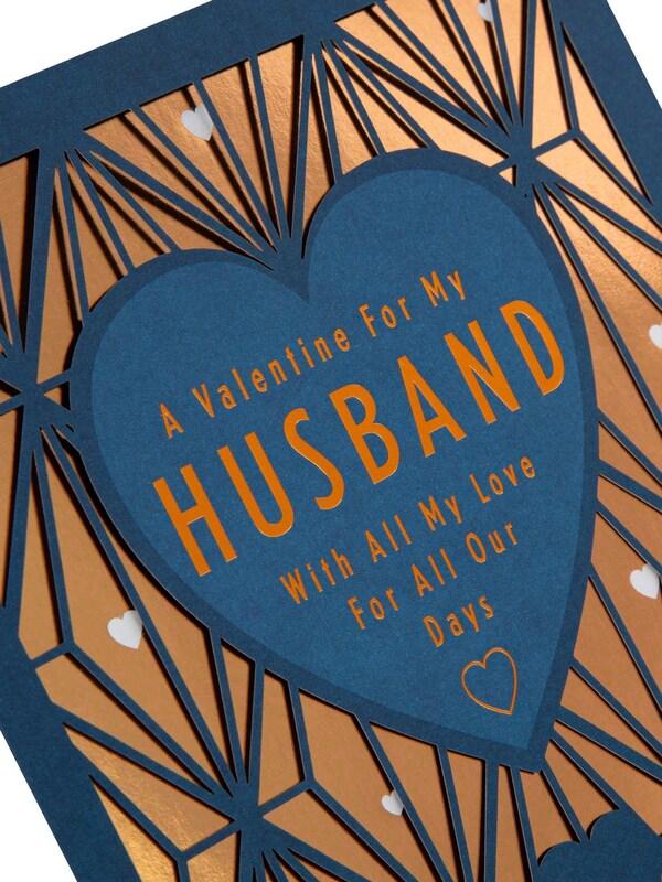 Seraphine Hallmark Blue Husband Geometric Valentines Card