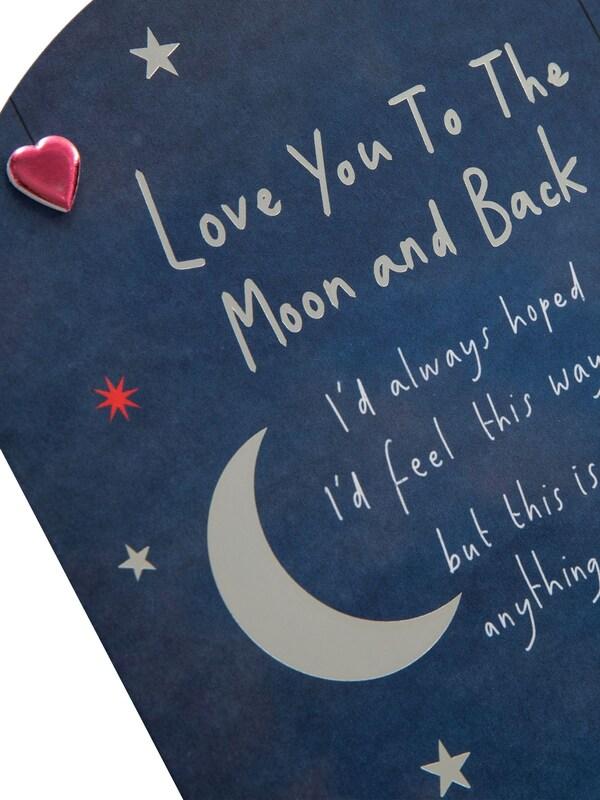 Seraphine Hallmark Blue One I Love Moon And Back Valentines Card