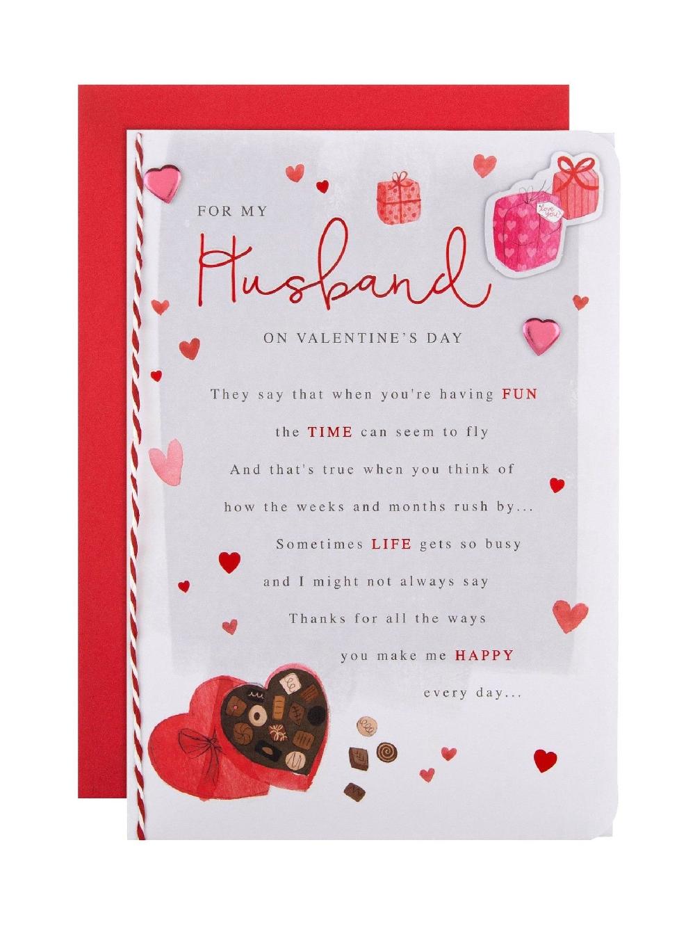 seraphine Hallmark Grey Husband Heartfelt Verse Valentines Card