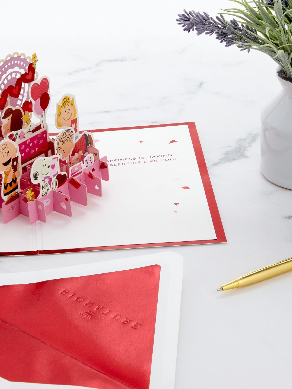 seraphine Hallmark Multicoloured Peanuts Paper Wonder Pop-Up Valentine's Day Card