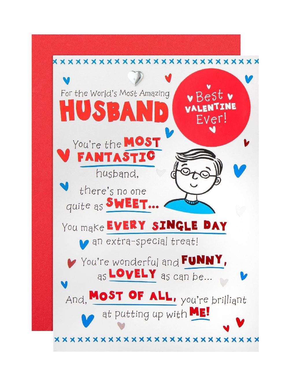 seraphine Hallmark Red Husband Funny Cartoon Valentines Card